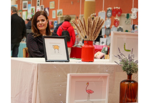 Cartoonmalerei von Frau Kirschenbaum