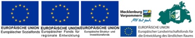 Zusammenstellung der Logos der EU-Förderungen in Mecklenburg-Vorpommern