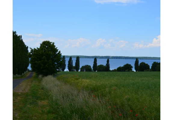 View of Lake Schwerin from Retgendorf, district Dobin am See